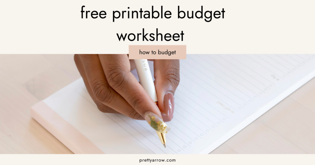 free budget worksheet printable